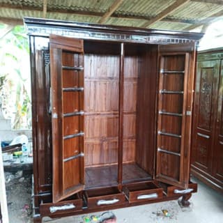 lemari 4pintut laci + hijab full kayu jati